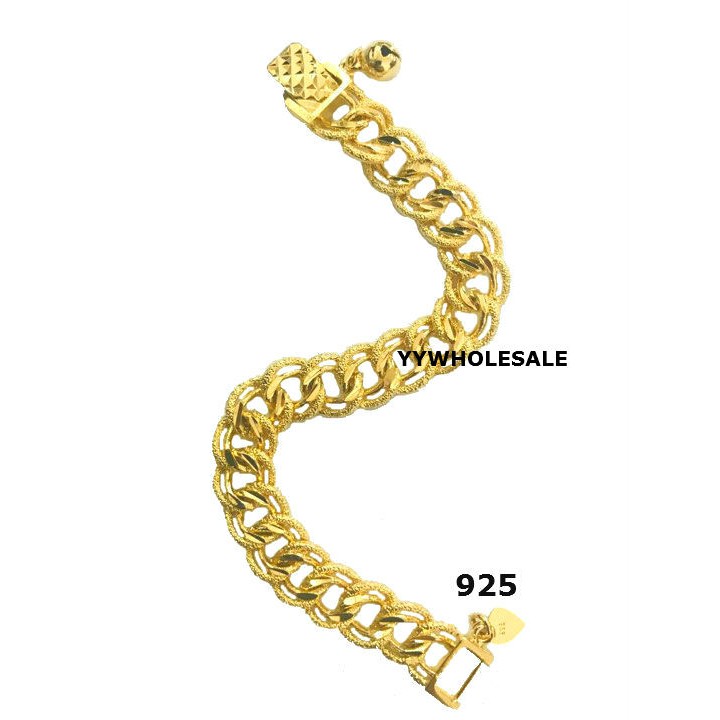 Emas Korea Coco COP 925 13MM Pasir Design Gelang Tangan Emas Korea Coco COP 925 13MM Pasir Design Gelang Tangan