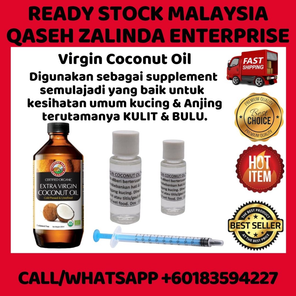 Hot Selling Vco Minyak Kelapa Dara Kucing Anjing Repack Shopee Malaysia