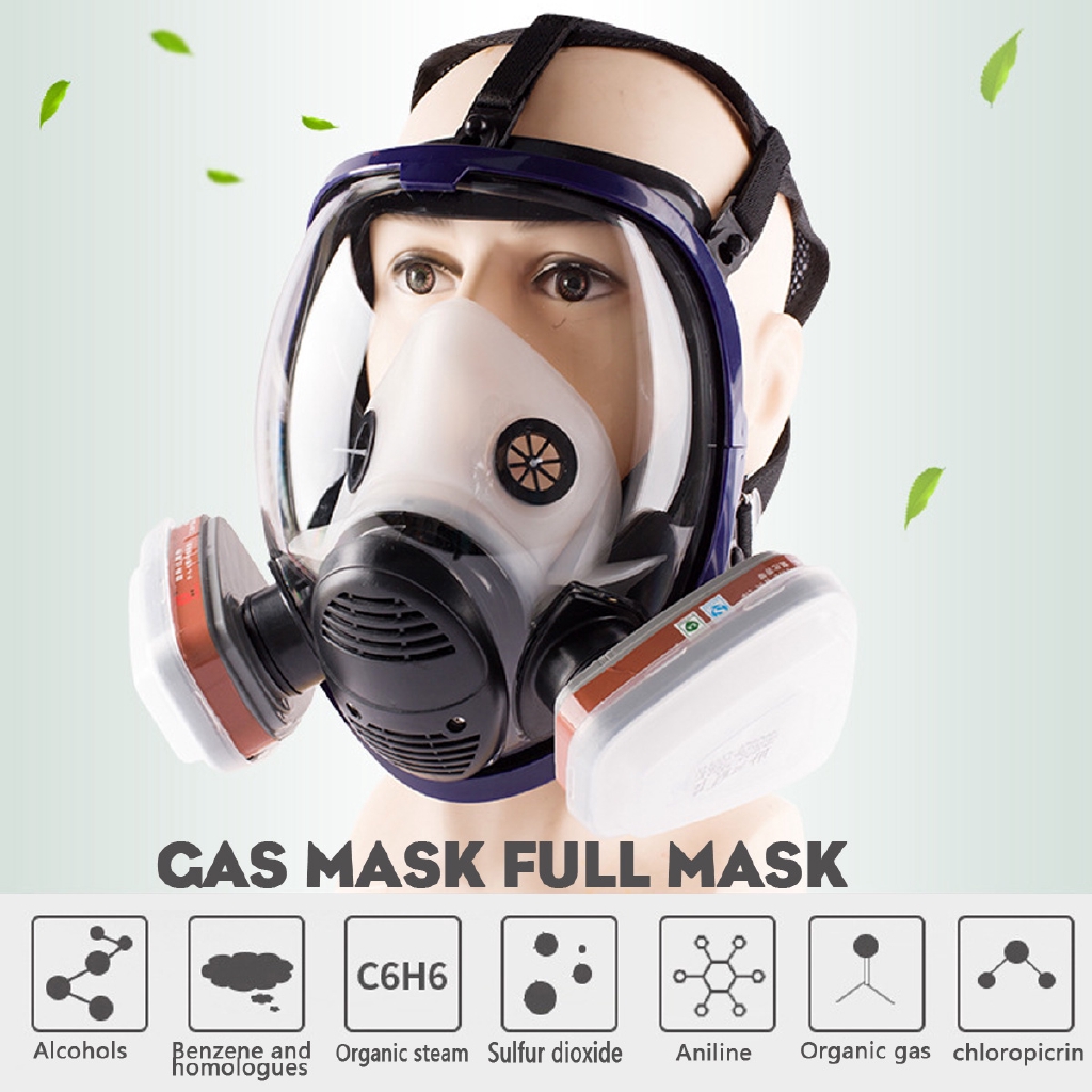 21 in 1 Self-priming Chemical Gas Mask Chemical Biological Radioactive ...