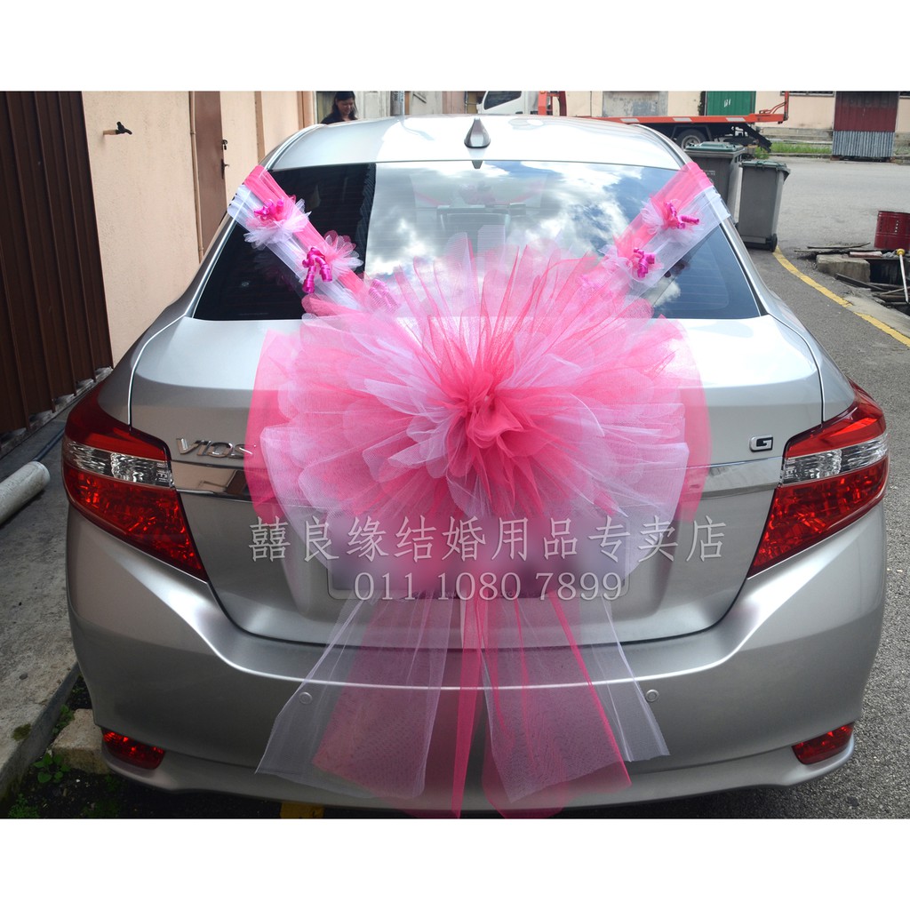 新娘车 花车材料网纱 单v娃娃 Diy Wedding Car Decor Shopee Malaysia