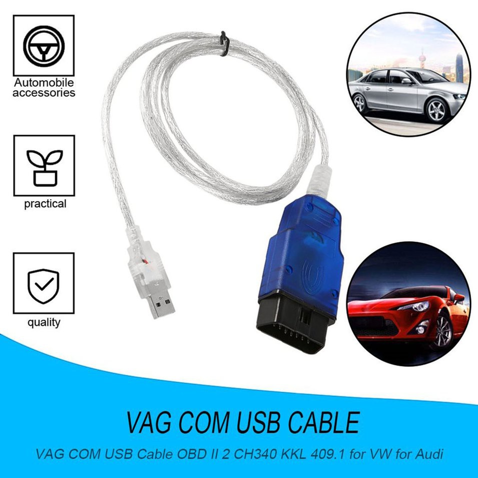 💖vag-com vcds cable usb scanner tool obd 2 vag 409.1 for vw for audi ...