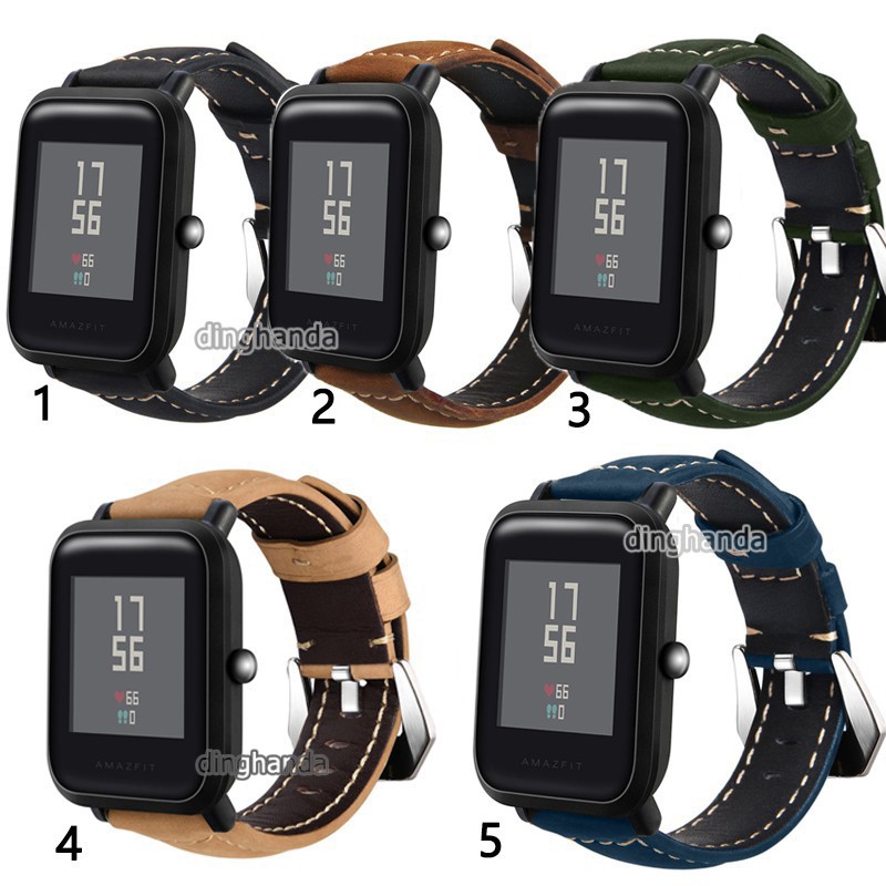 Crazy Horse Genuine Leather Strap Band For Huami Amazfit Bip Lite Bip S Shopee Malaysia