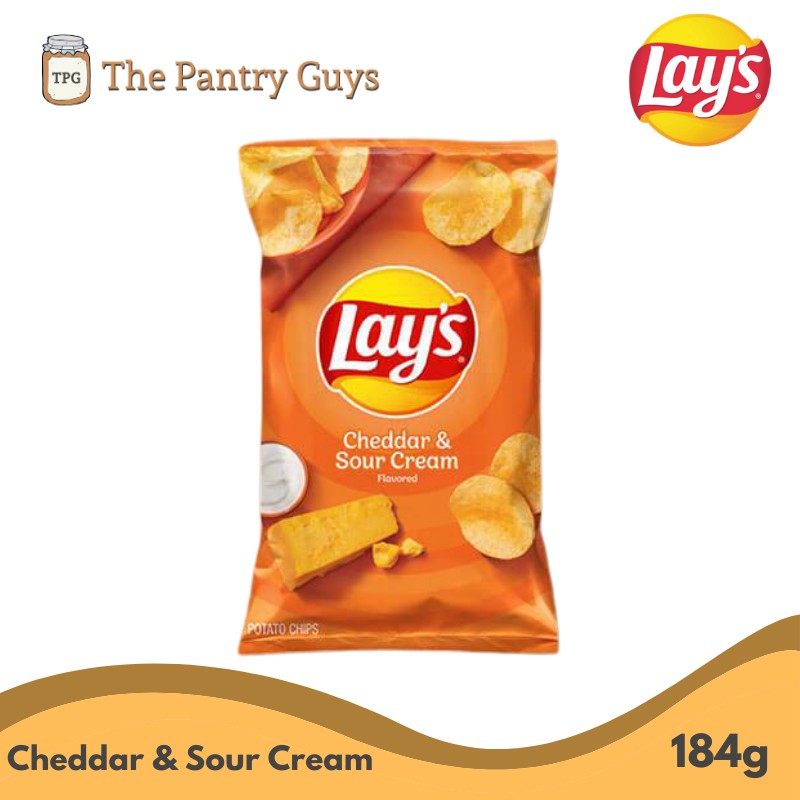 Lays Cheddar And Sour Cream Flavored Potato Chips 184g Imported From Usa Shopee Malaysia 1080