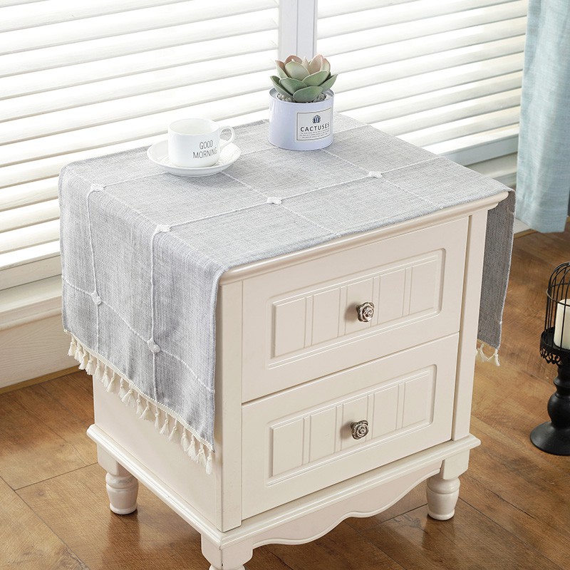 Nordic Bedside Table Cover Cloth Bedroom Simple Modern Dust Cover Cover Coffee Table Cloth Cover Towel Home Small Square Shopee Malaysia