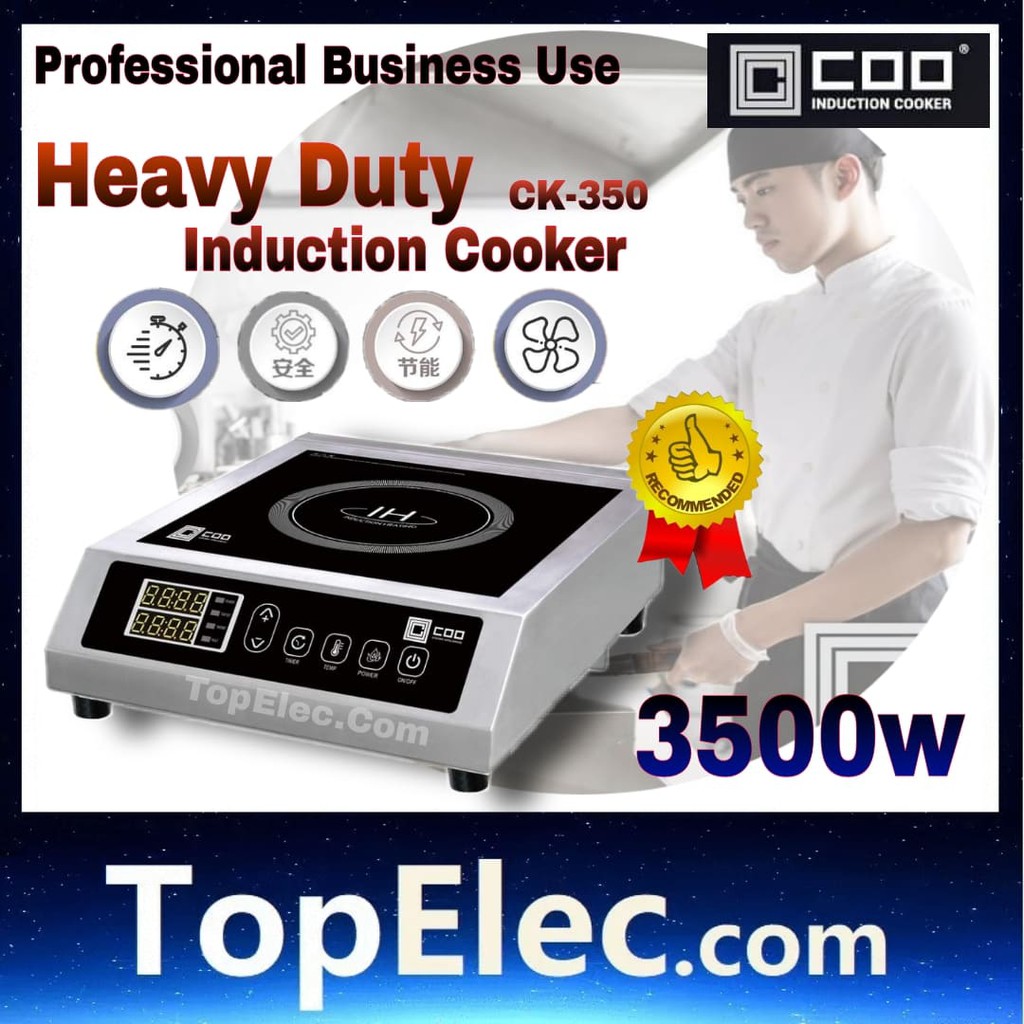 【Professional Heavy Duty】 CK-350 Commercial Induction Cooker 3500W COO business TEALIVE CK350 cooktop hood - topelec.com