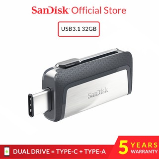 SanDisk Ultra Dual Type-C OTG USB 3.1 Flash Drive For Android Mobile & PC (DDC2-32GB)