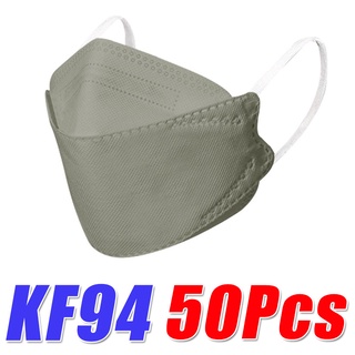 KF94 Mask Original 50pcs KF94 Face Mask Black 4 Layered Filters 100pcs Kf94 4D Mask Korea Washable 3D Flat Fold Fish Sha