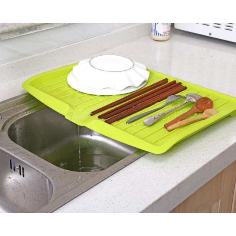 Dish Drainer Plate Sink Drying Rack Washing Alas Pinggan Mangkuk Lepas Basuh