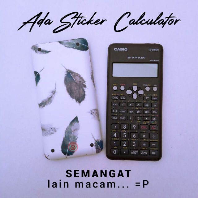 Sticker Calculator Casio Fx 570ms 2nd Edition Custom Made Design Sticker Calculator Design Sendiri Shopee Malaysia