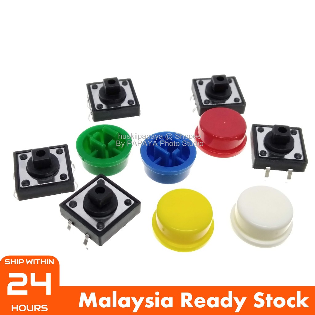 [VAR] 5PCS Colorful Momentary Push Button Switch + Cap | Shopee Malaysia