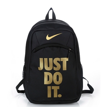 nike black and gold backpack