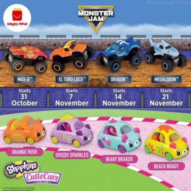 mcdonalds monster jam toys 2019