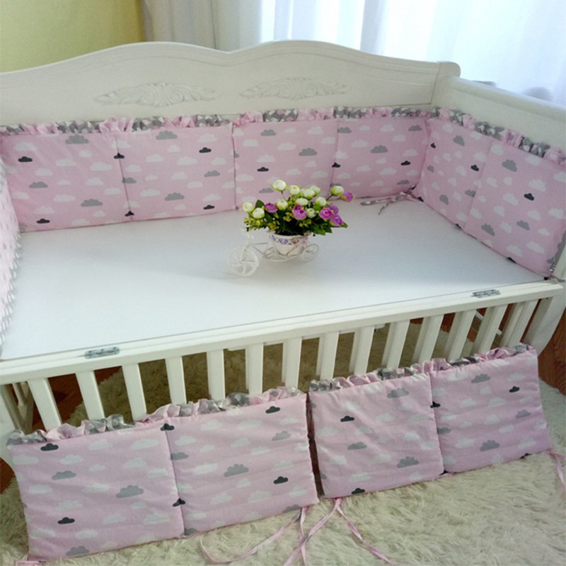 Skin Friendly Crib Bumper Infant Bed Around Protection Baby Cot