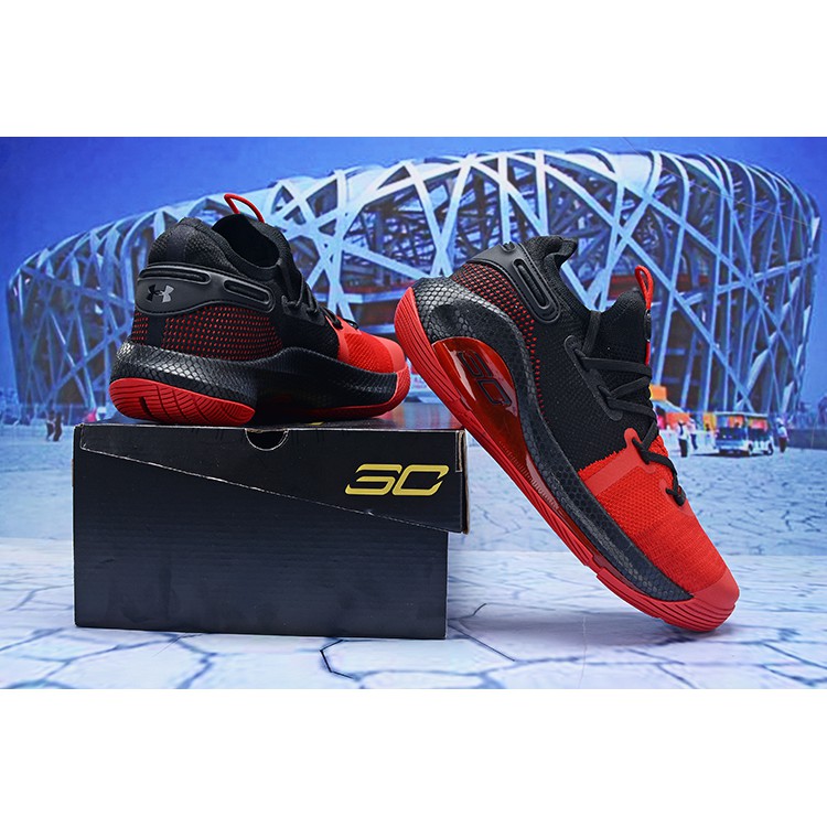 stephen curry shoes red and black
