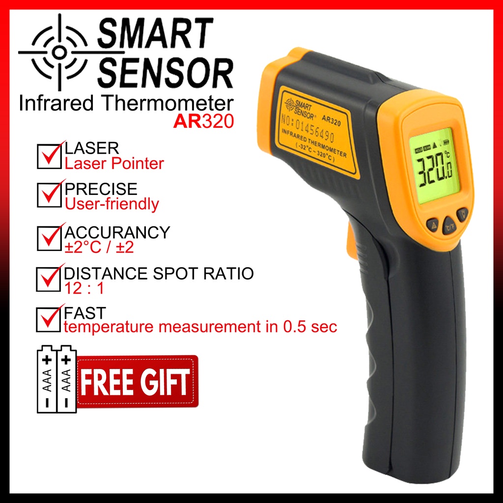 Infrared Thermometer Gun Temperature Digital Penembak Pengimbas Suhu Termometer