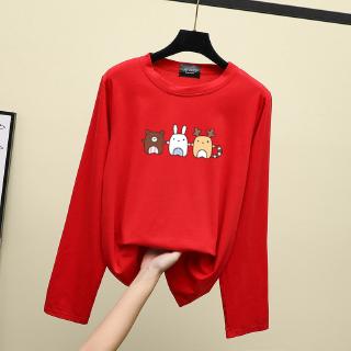 Women T Shirt Murah Plus Size Loose Blouse Long Sleeve Shirt Cute Cartoon Printing Muslimah Blause Baju Budak Perempuan Baju Lengan Panjang 072310 Shopee Malaysia