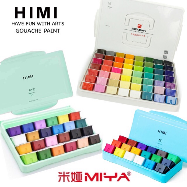 【READY STOCK】HIMI Miya Gouache Paint Set 18 Colors 24 Colors 56