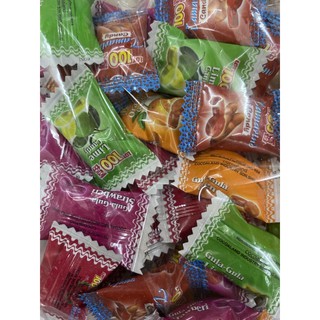 Lot 100 Mix Fruit Assorted Candy 35's Childhood Snack Jajan Gula gula ...