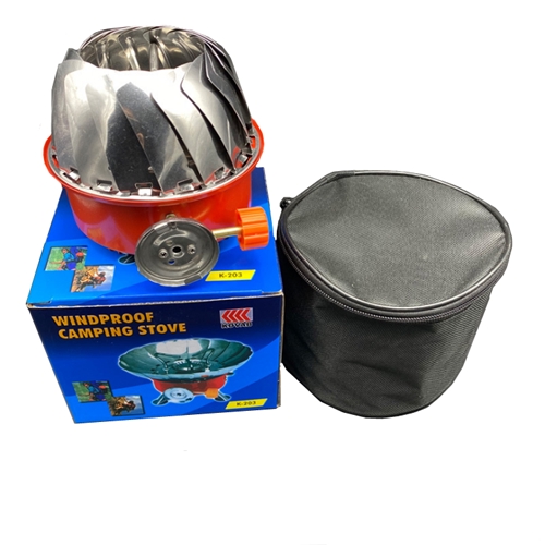 K 203 Windproof Portable Butane Gas Camping Stove Burner With Adjustable Cover Outdoor Camping Hiking Butane Gas Burner Shopee Malaysia