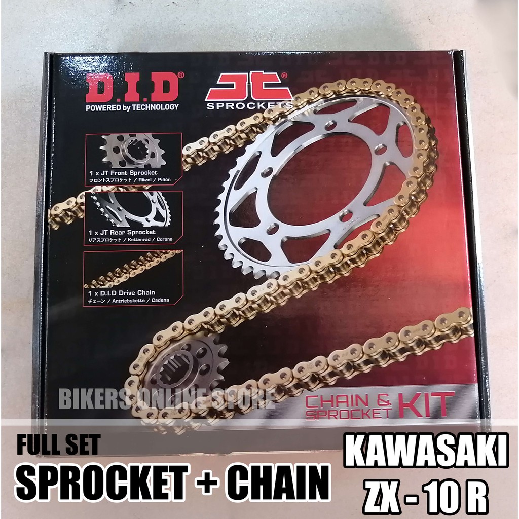 Sprocket Kawasaki ZX10R ZX10 R 20082018 with Chain (FULL SET) Shopee