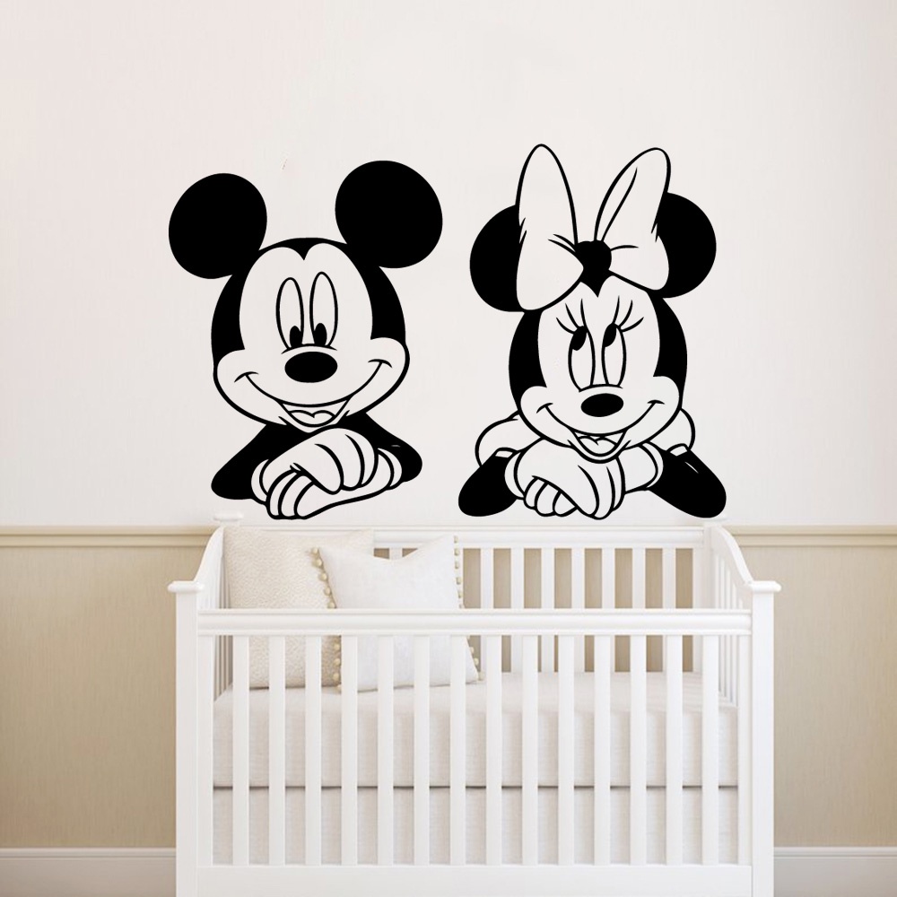 Cartoon Mickey Mouse Wall Sticker Pvc Wall Art Stickers Modern Fashion