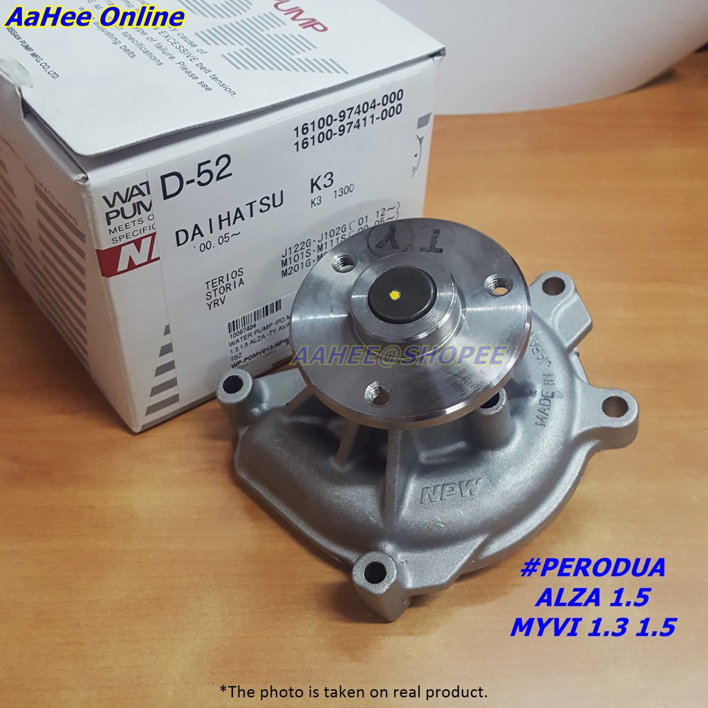 NPW Japan Water Pump - Alza Myvi 1.3,1.5 Perodua Toyota 