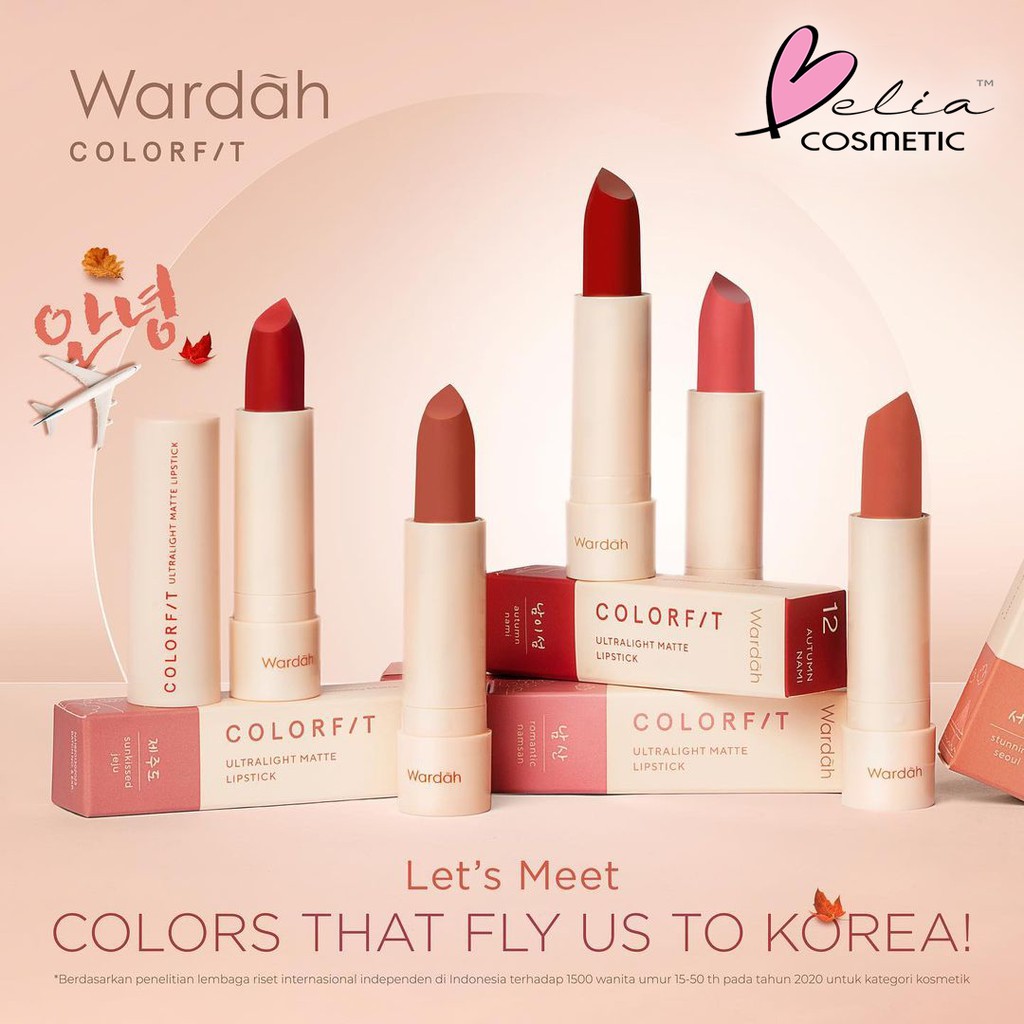 Belia WARDAH Colorfit Ultralight Matte Lipstick 3.6g | Mate wardah