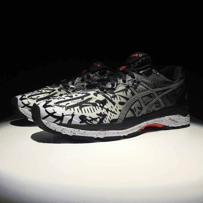 Asics Gel Kayano 23 Black And White Cushioning Stable Running Shoes For Men And Women Shopee Malaysia