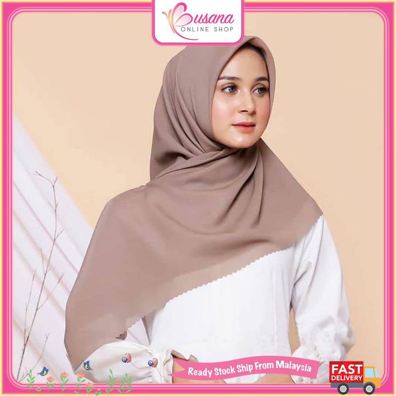 [READY STOCK]Turban Muslim Hijab PlainHijab 110*110cmPolyester Cotton Towel square scarf silk scarves voral square
