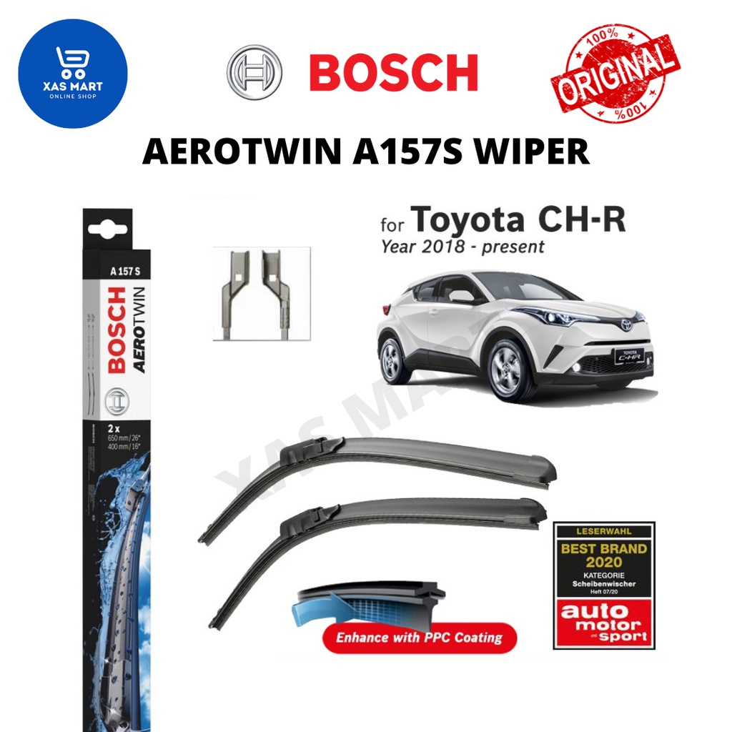 Genuine Bosch Aerotwin Plus Wiper Set A157S (Denso Top Lock) for Toyota