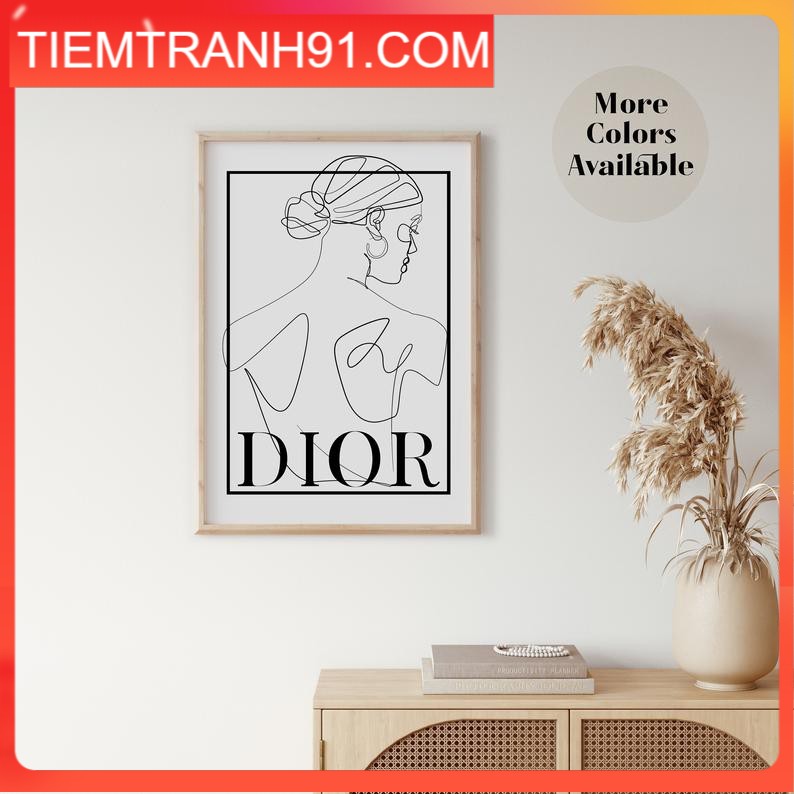 Wall Painting Fashionista Dior Print Fashion Wall Art Dior Poster Minimal Art Female Line Art Shopee Malaysia