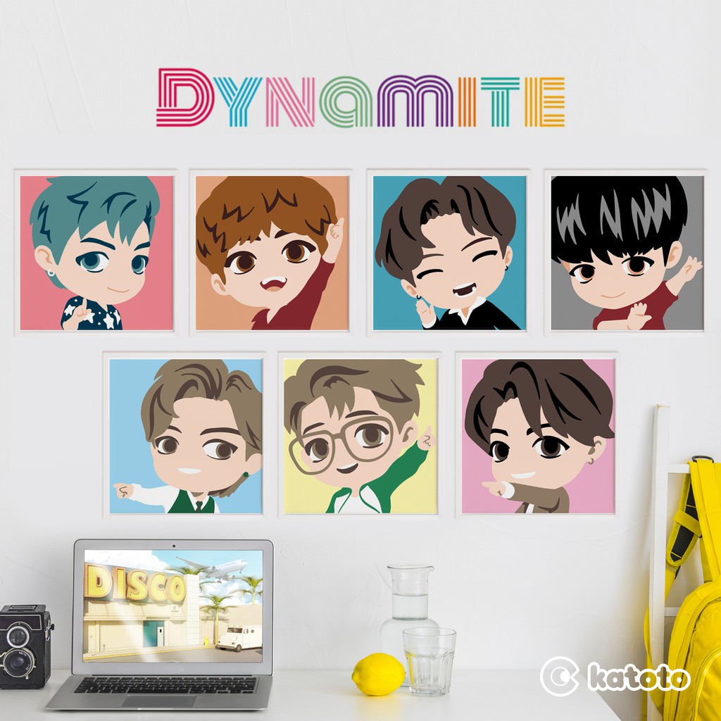 Bts Tiny Tan Dynamite Paint By Numbers Rm Jin Suga J Hope Jimin V Jung Kook Painting Package Bts Shopee Malaysia