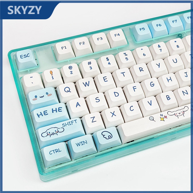 132 Keys Cinnamoroll Keycaps XDA Profile cute anime PBT Dye Sub