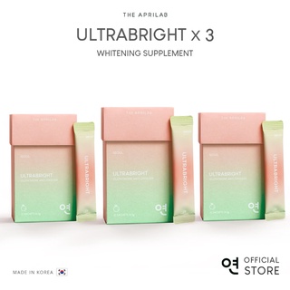 THE APRILAB Ultrabright Whitening Glutathione Supplement Korean Beauty Powder 1 Month Supply (3 Packs)