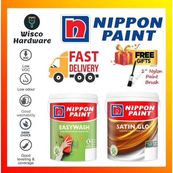 1L Nippon Paint Easy Wash Matt Finished Interior Paint / 1L Nippon ...
