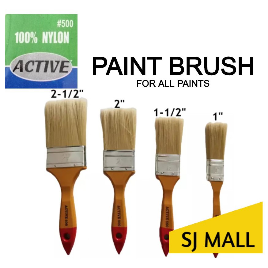 ACTIVE 100 NYLON Paint Brush 500 [SJ MALL] Shopee Malaysia