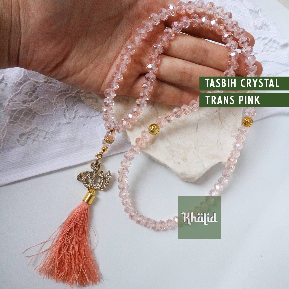 Crystal TASBIH+Allah's Prayer Beads/99 Points/8Mm Original NATURAL