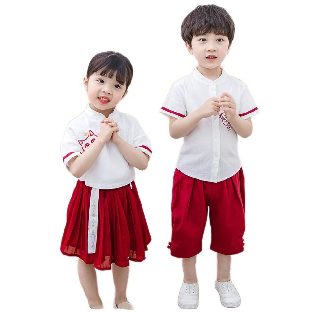 New Cartoon Cat Boy Girl Twins Clothes Set Soft Kids Fashion Summer T Shirt Pants Suit Shopee Malaysia