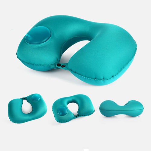 Inflatable Travel Neck Pillow U Pillow Adjustable Airplanes