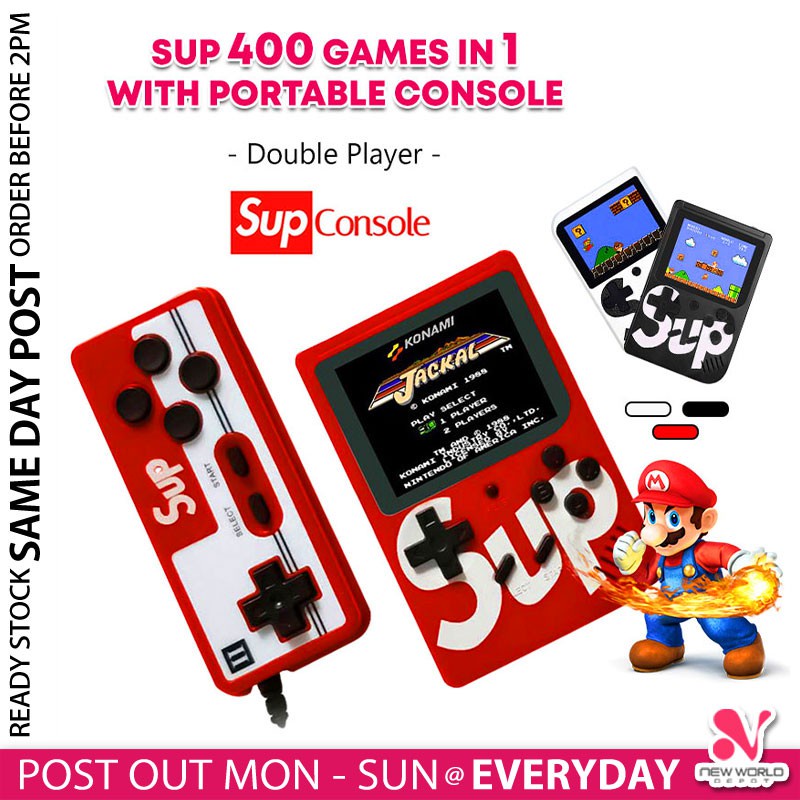 《 》 400 Games Retro Portable Video Games Classic Console Double Remote Control Gameboy TV Mario Pemainan 游戏机