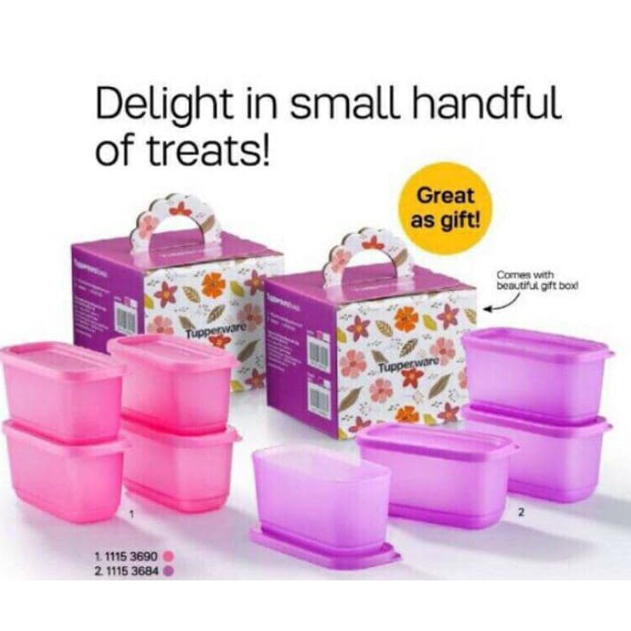 *READY STOCK* TUPPERWARE SWEET TRINKETS GIFT SET 250ml   (1set of 4)