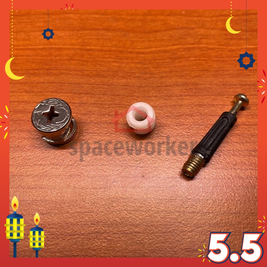40MM HOUSING BOLT & NUT CONNECTOR PARTS SCREW FASTENER FURNITURE CAM