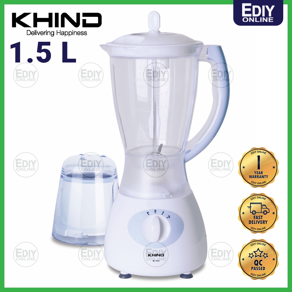Khind Blender Mixer Jug With Dry Mill Fruit Pengisar Buah 搅拌机 bl1515