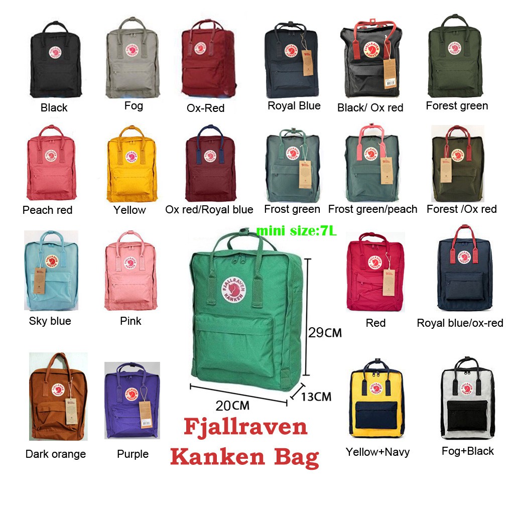 fjallraven kanken 7l dimensions