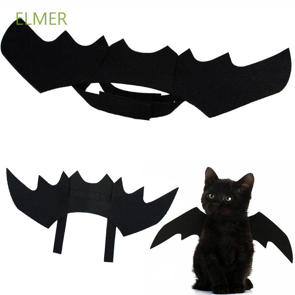 ELMER Reusable Pet Supplies Cute Dog Costumes Bat Wings Cat Halloween Costume Adorable Puppy Black Funny Cosplay Dog Dress Up/Multicolor