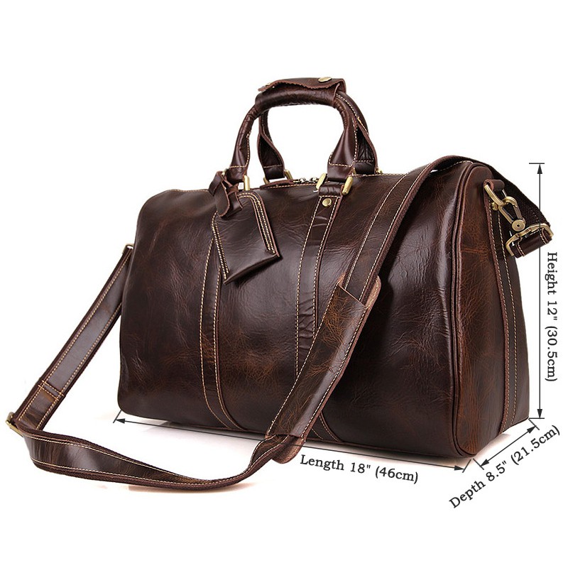 leather travel duffle