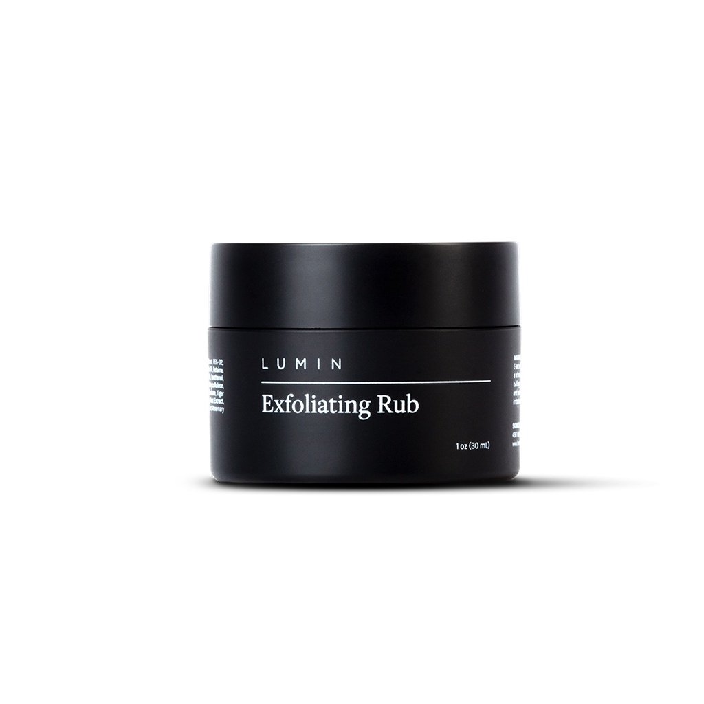 Lumin Reload Exfoliating Rub for Men Activated Charcoal Face