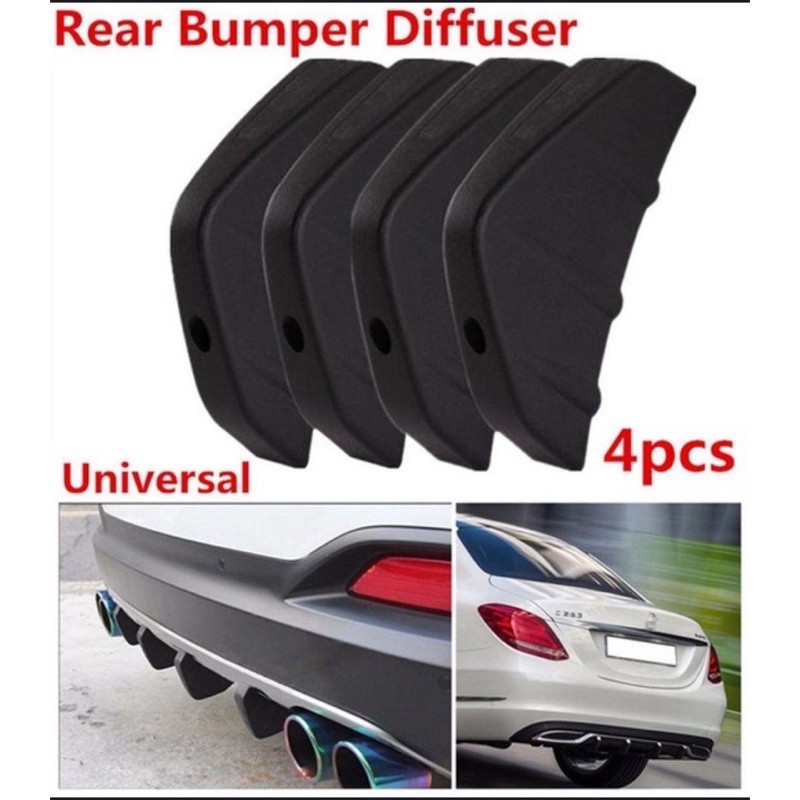 Bumper Diffuser Molding Point Garnish Air Spoiler Cover Black Red for Benz Car
