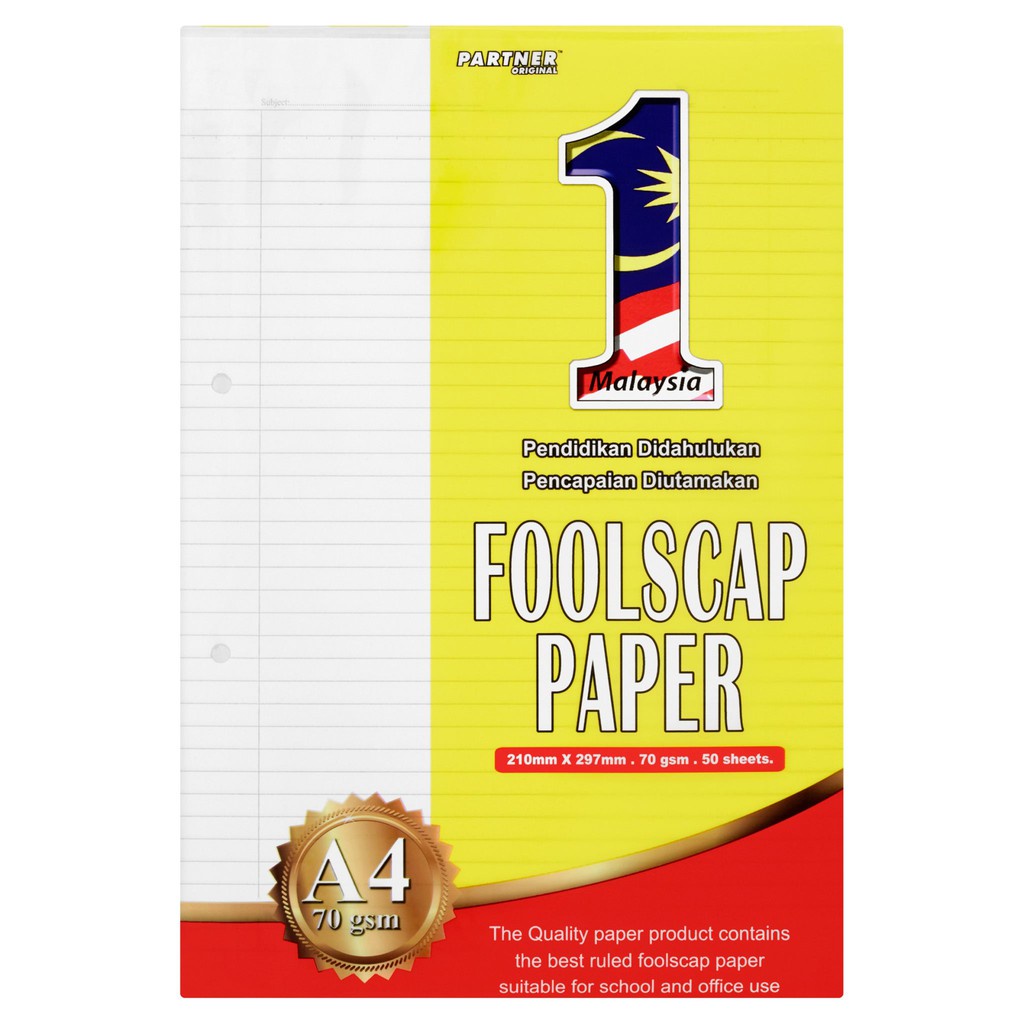 Partner Original A4 Foolscap Paper 70gsm 50 Sheets