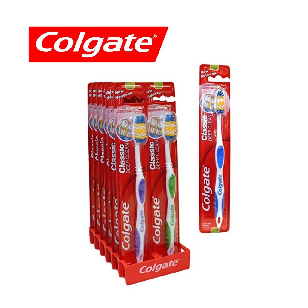 Colgate Classic Deep Clean Toothbrush Medium 1pc Shopee Malaysia 5834